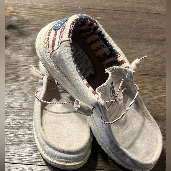 Hey Dude Shoes - Hey Dude Casual American Flag Patriotic Loafers Women’s Size 8